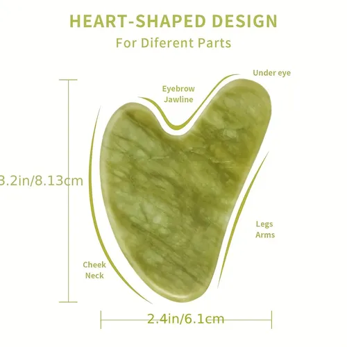 Tabla De Gua Sha Verde De Roca Natural Tallada A Mano Para M