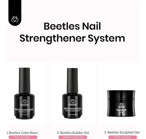 Esmalte En Gel Base 5 En 1 Beetles Nude Pink 6 Colores