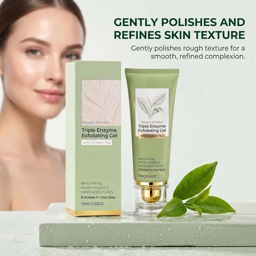 Gel Exfoliante Triple Enzimático, Removedor Suave De Piel Mu