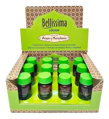 Ampollas Capilares Argan Macadamia Locion Bellisima X 12 Un