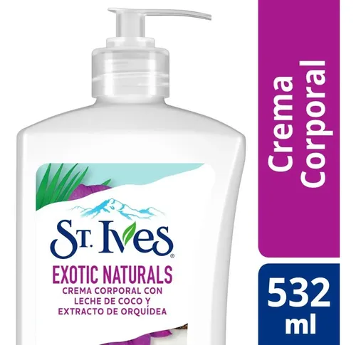 Crema para cuerpo St. Ives Exotic Naturals en dosificador 532mL