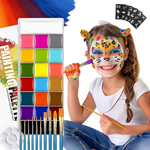 ! Kit De Maquillaje Body Paint Acuarelaspintura Pintacaritas