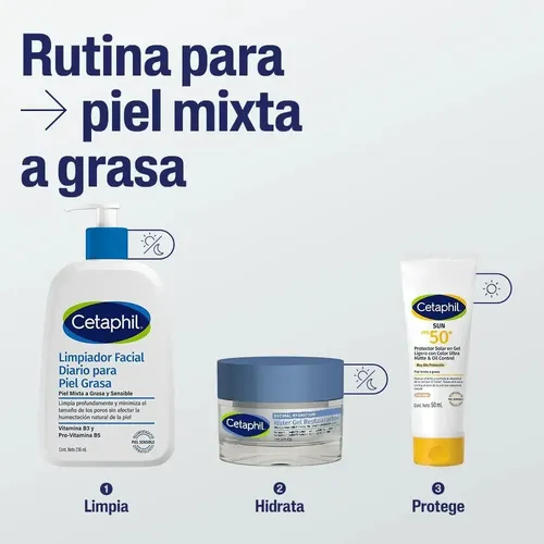 Cetaphil Gel Limpiador Facial Diario Piel Mixta a Grasa x 236 ml