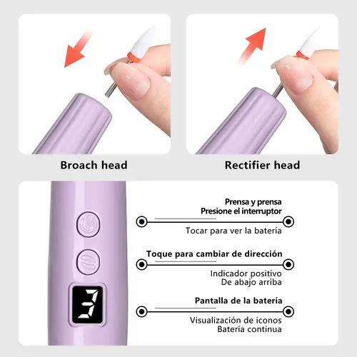 Fzh1 Taladro De Uñas Eléctrico Inalámbrico Lima De Uñas