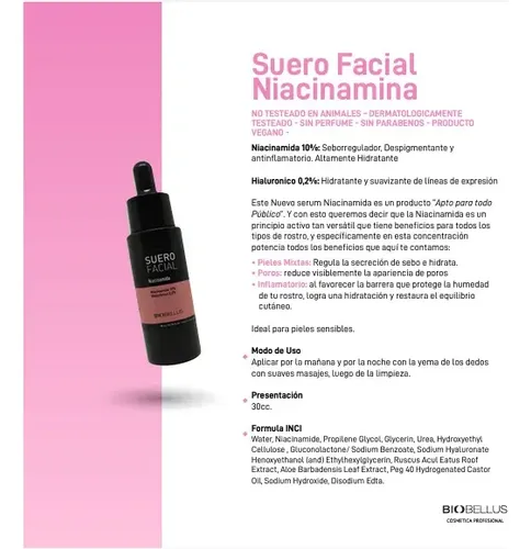 Tonico Hidratante + Skincer Emulsion + Suero Niacinamida Momento De Aplicación Día/noche Tipo De Piel Normal