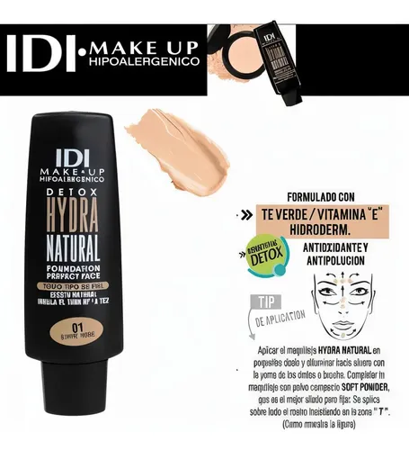 Idi Make Up Base Fluida Detox Hydra Natural X 30g