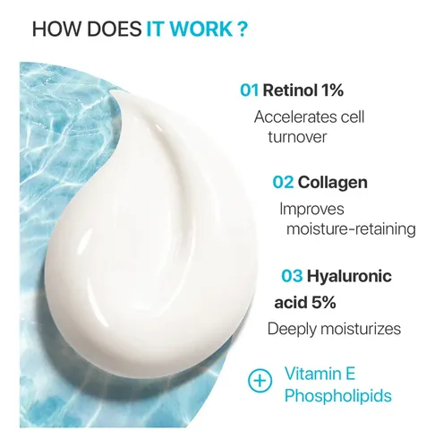 Facial Cream Retinol Collagen Hyaluronic Reafirmante/antiage