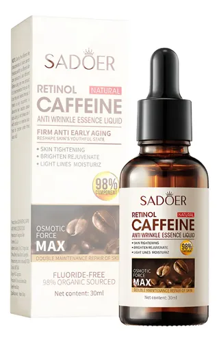 Suero De Cafeina Y Retinol Antiarrugas 30ml Momento De Aplicación Día/noche Tipo De Piel Normal
