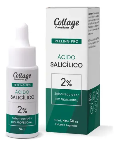 Serum Ácido Salicilico 2% 30ml Peeling Collage Momento De Aplicación Día Tipo De Piel Todo Tipo De Piel