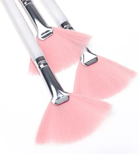 Juego De 6 Brochas De Maquillaje Facial Tipo Abanico Con