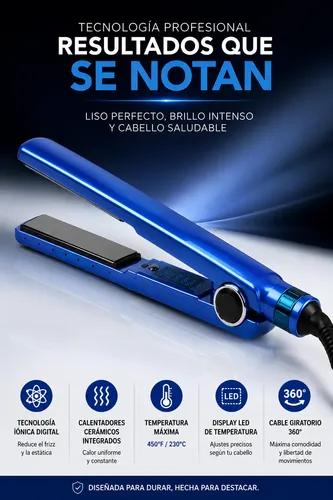 Plancha Alisadora Digital Para Un Cabello Más Suave Y Brilla