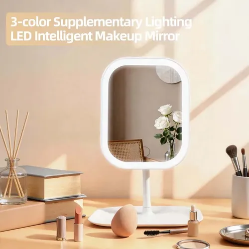 Espejo De Maquillaje Led Portátil, Espejo De Escritorio Regu