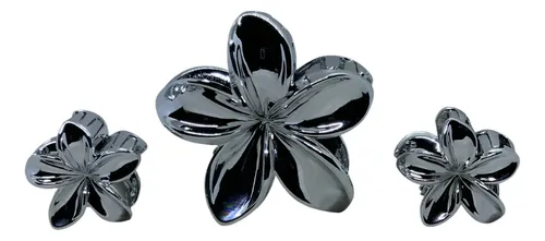 Pack X3 Broches De Pelo Diseño De Flores
