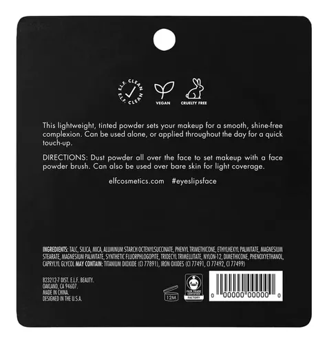 Polvo Compacto E.l.f. Prime Stay Acabado Vegano 5g