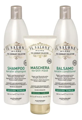 Kit Shampoo, Acond 500ml Y Mascara 250ml Alfaparf Keratina