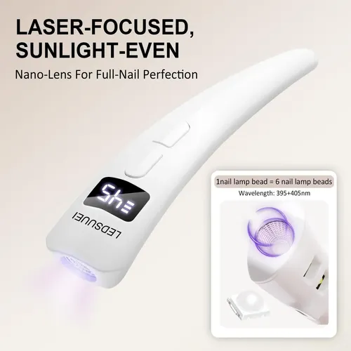 Lámpara Uv Portátil Ledsuuei Para Uñas De Gel 400mah