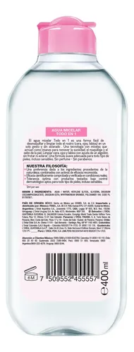 Agua Micelar Garnier Skin Active Todo En 1 Piel Sensible