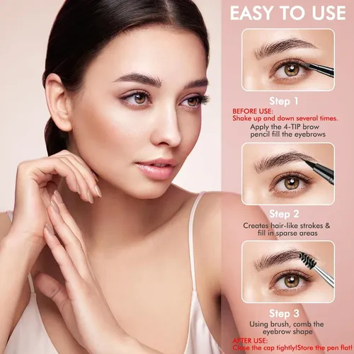 Lavone Lápiz 2 En 1 Cejas Negro Marrón