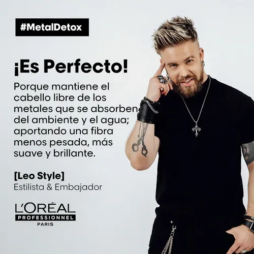 Shampoo L’Oréal Professionnel Metal Detox Shampoo L’oréal Professionnel Metal Detox en botella de 300mL de 300g por 1 unidad