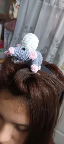 Vincha Divertida Del Ratón De Ratatouille Tejido A Crochet