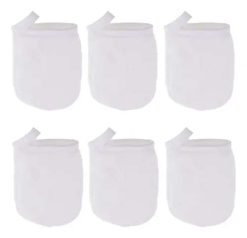 6pcs Paño Suave Del Removedor Del Maquillaje Guantes De La