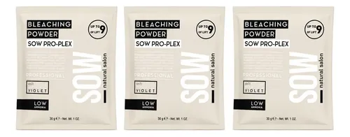 Kit X3 Sow Natural Salon Bleaching Powder Sow Pro Plex