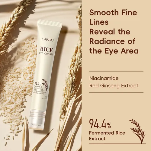 Crema Contorno De Ojos Laikou Rice 20g Con Masajeador Normal Día/noche