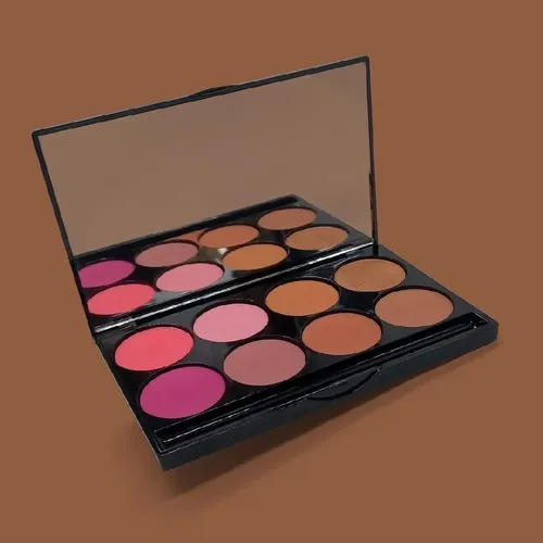 Paleta De Rubores Compactos X 8 Tonos Con Espejo Xúlu Z486