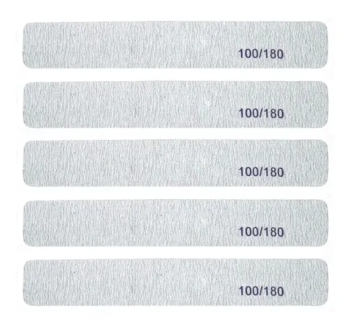 Limas Manicuria X5 Unidades 100-180 Uñas Esculpidas Regla
