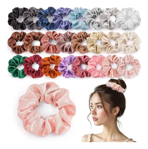 Scrunchies De Satén Ocato 24pcs