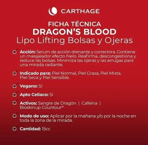 Serum Lipo Lifting De Ojos Carthage Para Bolsas Y Ojeras Dra