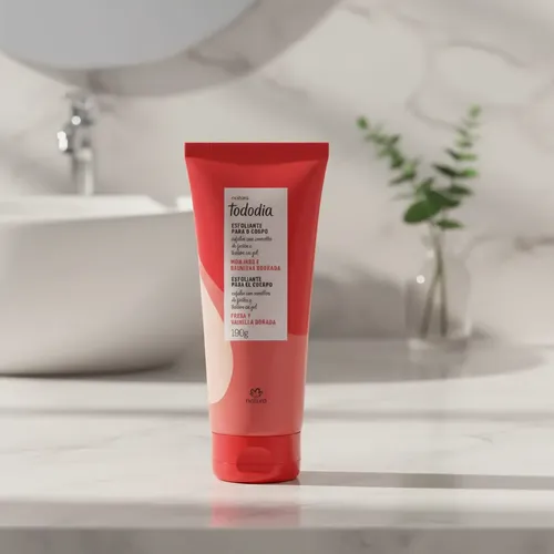 Exfoliante Corpo Frutilla Y Vainilla Dorada Tododia Natura