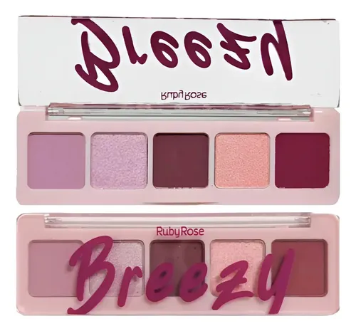 Ruby Rose Elements Paleta 5 Sombras Mate Y Brillo Ojos Color HEATED
