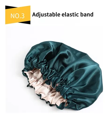 2-layer Waterproof Elastic Shower Bonnet For Long Braids, .y