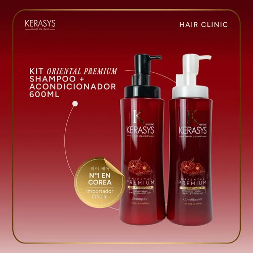 Kerasys Kit Shampoo + Acondicionador Oriental Premium 600 Ml