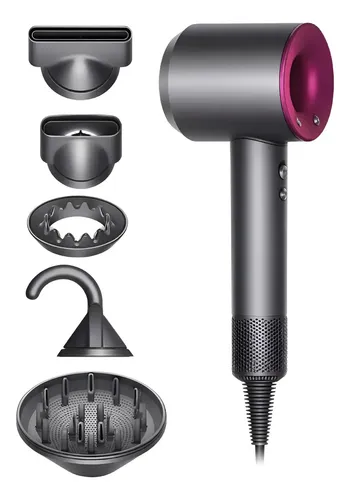 Secador De Pelo Premium Ultra Ionico Frio Calor Difusor Hair Gris Oscuro