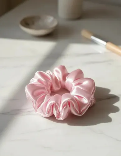 Scrunchies, Colitas De Pelo De Raso Antifrizz. Rosa