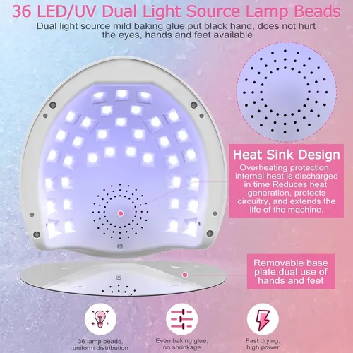 Lámpara Uv Led 150w Para Uñas Con Sensor Y 4 Tiempos