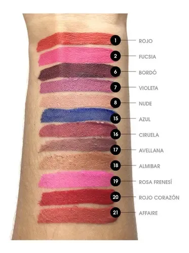 Labial Líquido Intransferible All Day Larga Duración Z249 Acabado Mate Color 21 – Affaire