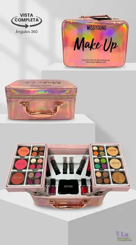 Set Maletín Maquillaje Cameo Femenino Gliterz