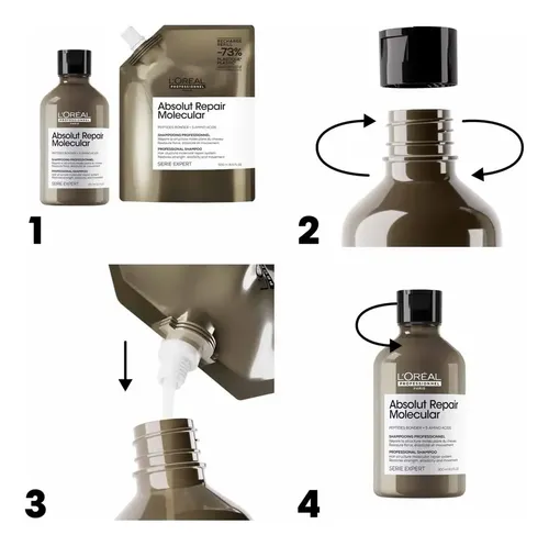 Absolut Repair Molecular Shampoo 500ml Refill Doy Pack