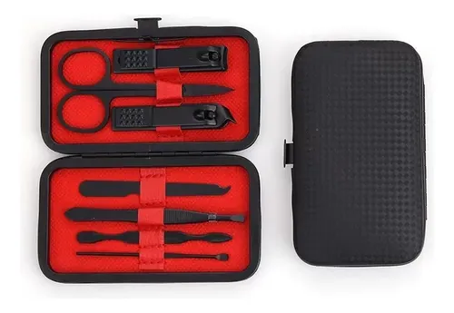 Kit De Manicura Completo Profesional 7 En 1 Con Estuche De C