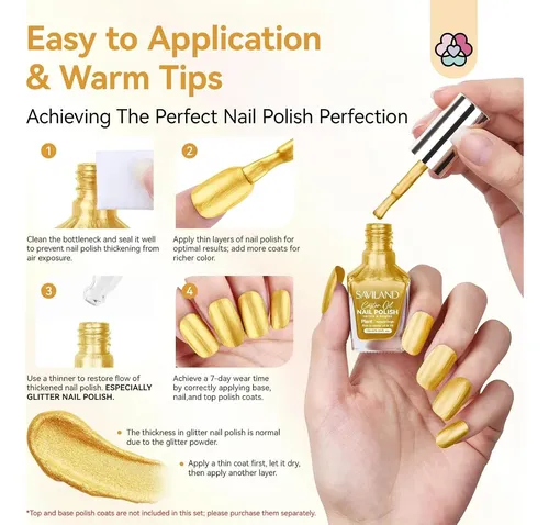 Esmalte Dorado Metálico Saviland 0.34 Oz