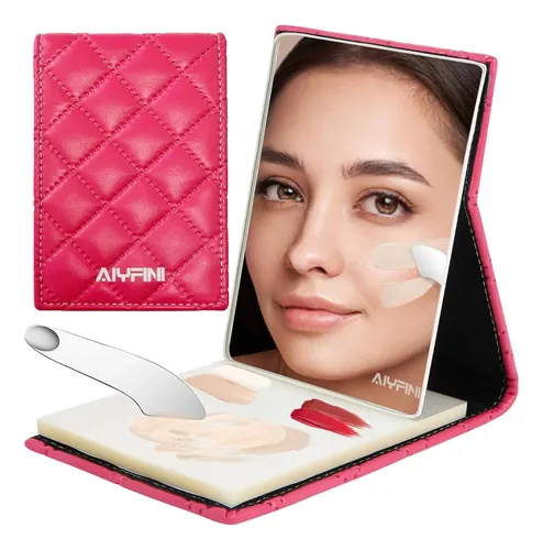 Paleta De Maquillaje Portátil Alyfini Con Espejo Y Hojas