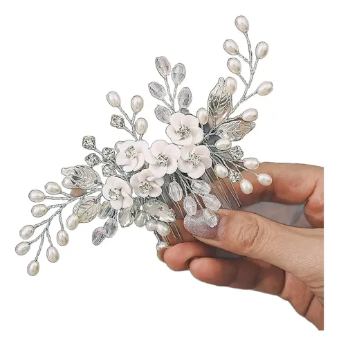 Pinza Para El Pelo Con Forma De Flor Para Novia