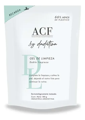 Gel De Limpieza Facial Acf By Dadatina Repuesto 180 G