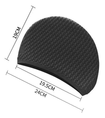 Gorro De Natación De Silicona Premium Para Hombres Y Negro