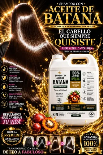 Shampoo Fortalecedor Aceite De Batana Sin Sulfatos 5l