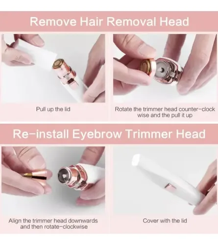 Mini Depiladora Eléctrica 2 En 1 Vello Facial Y Cejas