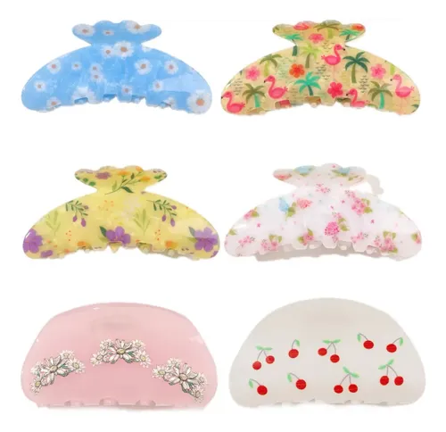 6 Pinzas De Cabello, Accesorios Para El Pelo, Floral Vintage